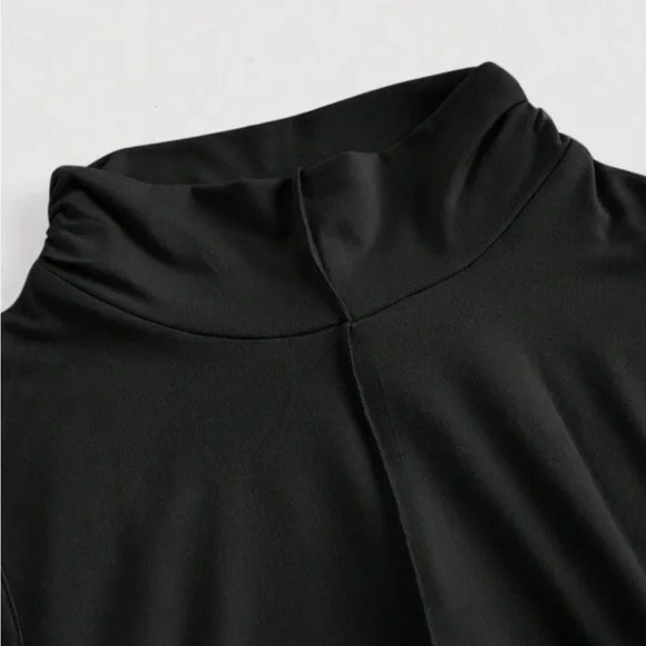 Women's Turtleneck Sleeveless Dress - Picture 3 of 8